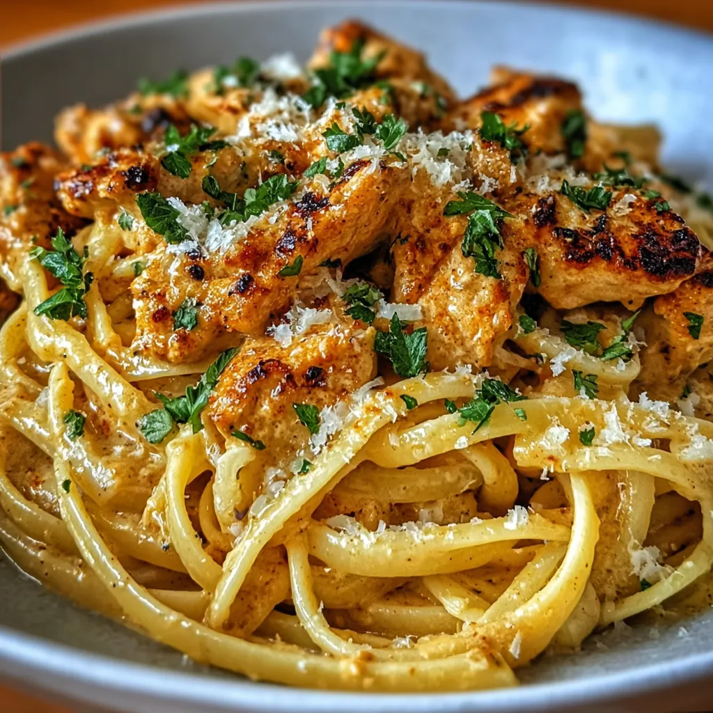 Easy Cowboy Butter Chicken Linguine with Herb-Garlic Compound Butter for Busy Weeknight Dinners - secondary view